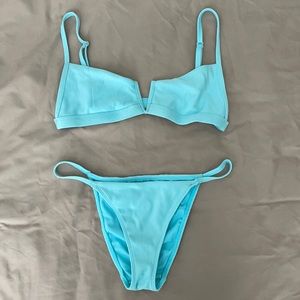 Baby blue biking set (LA hearts)